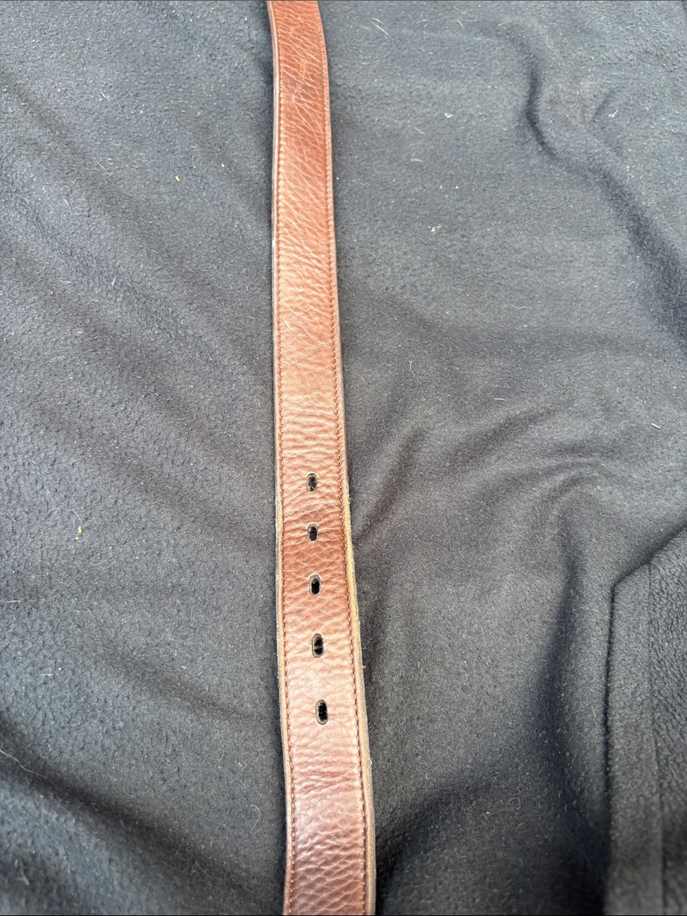 Men’s Brown Pebbled Leather Belt Strap - Timeless Everyday Style. 3D